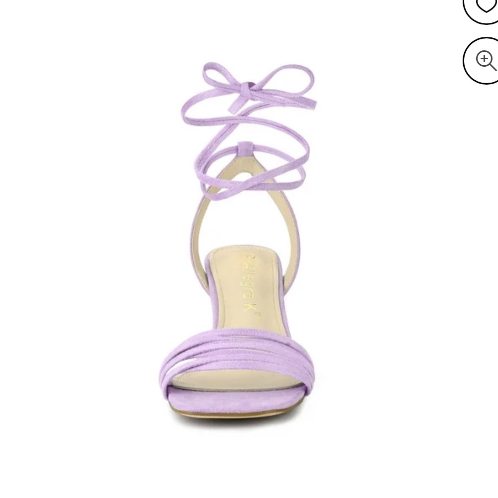 Allegra K Purple Kitten Heel Sandals - Picture 5 of 6
